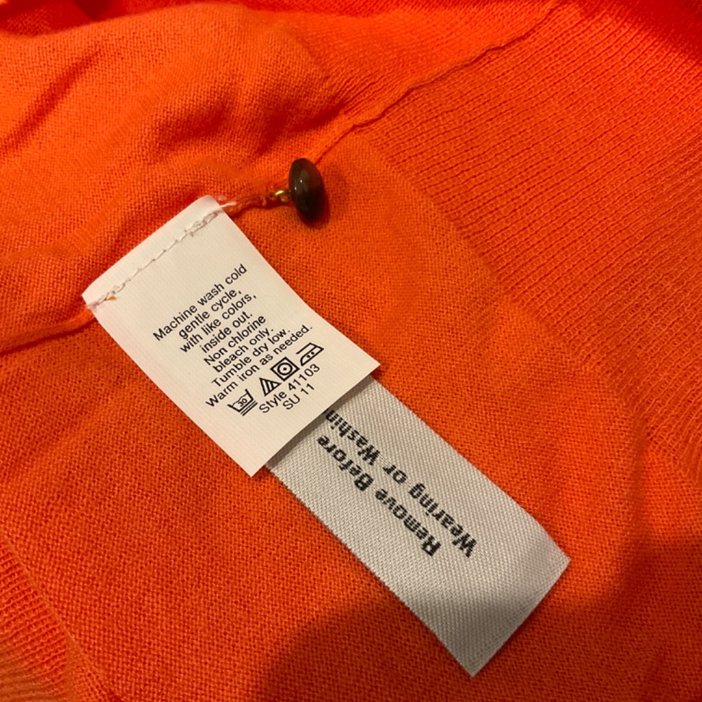 J. CREW Orange Lightweight Top Size Small NWT - Picture 5 of 8